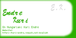 endre kuri business card